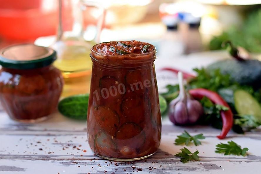 Рецепт огурцов в аджике на зиму