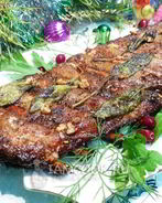 Свиные ребрышки с сухой аджикой и шалфеем