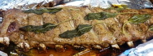 свиные ребрышки с сухой аджикой и шалфеем. Шаг 7