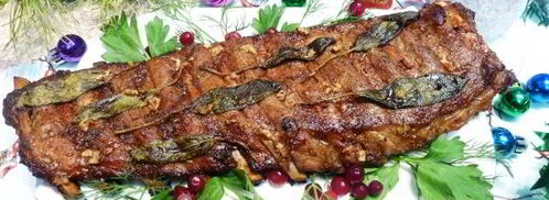 свиные ребрышки с сухой аджикой и шалфеем. Шаг 8