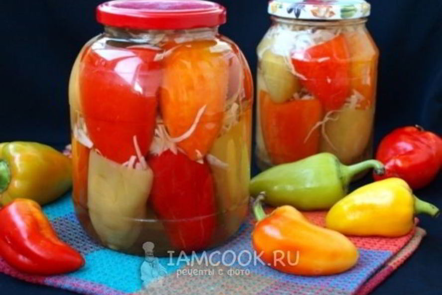 Рецепт болгарского перца с капустой на зиму