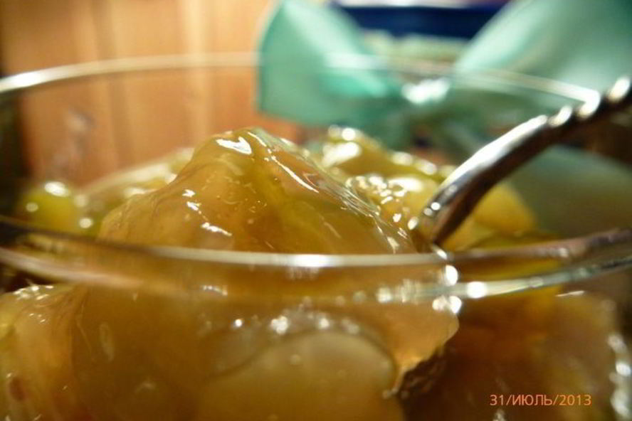 Рецепт джема из кабачков с изюмом, лимоном и имбирем