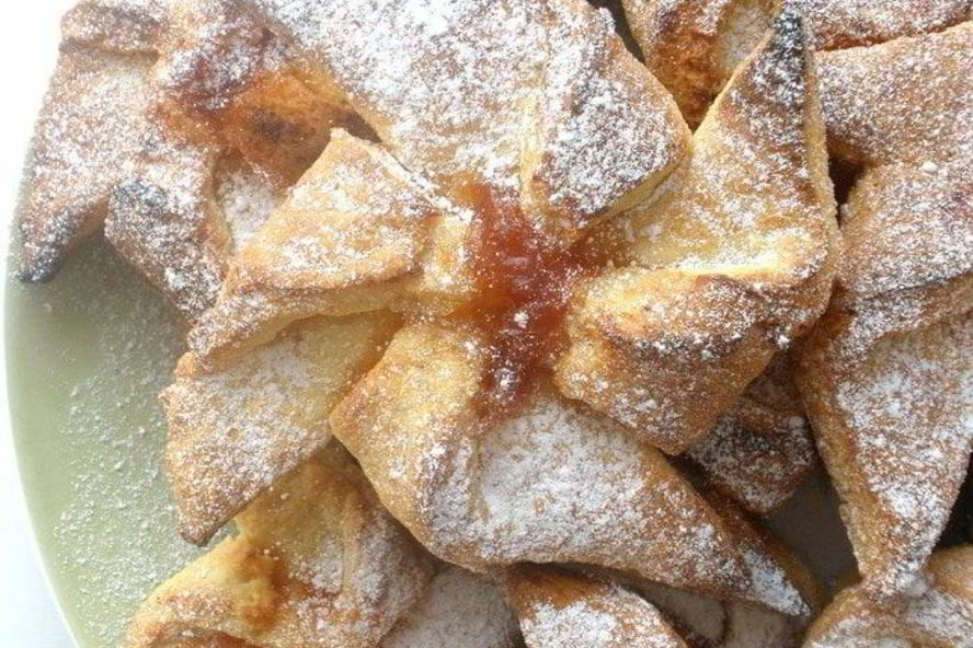 Рецепт творожных вертушек с джемом