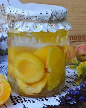 Компот из абрикосов и апельсинов на зиму