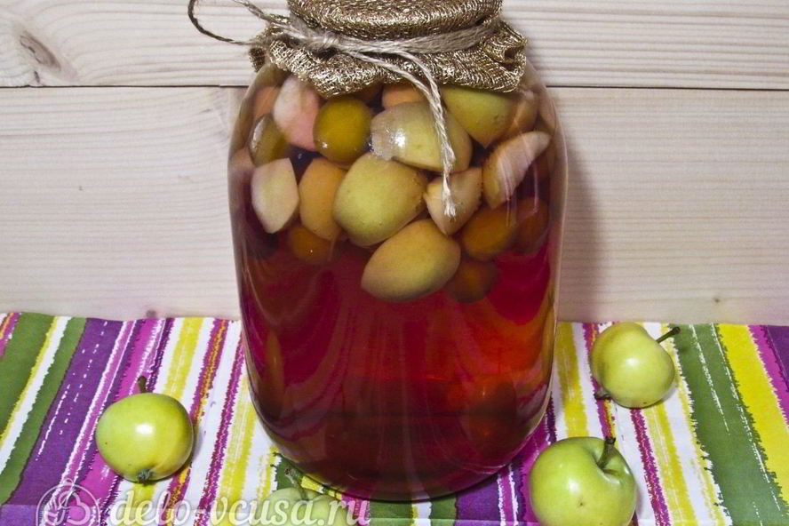 Рецепт компота из алычи и яблок на зиму