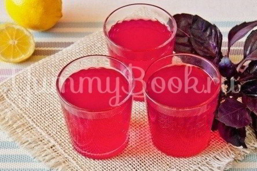 Рецепт компота из базилика и лимона