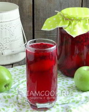 Компот из брусники с яблоками на зиму