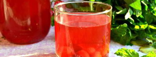 компот из клубники и черешни с мятой. Шаг 5