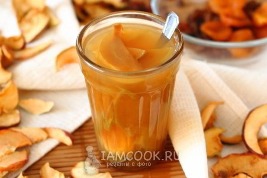 Рецепт компота из сушеных яблок, изюма и кураги