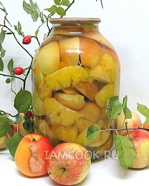 Компот из яблок и апельсинов на зиму