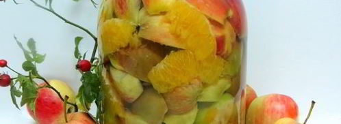 компот из яблок и апельсинов на зиму. Шаг 13