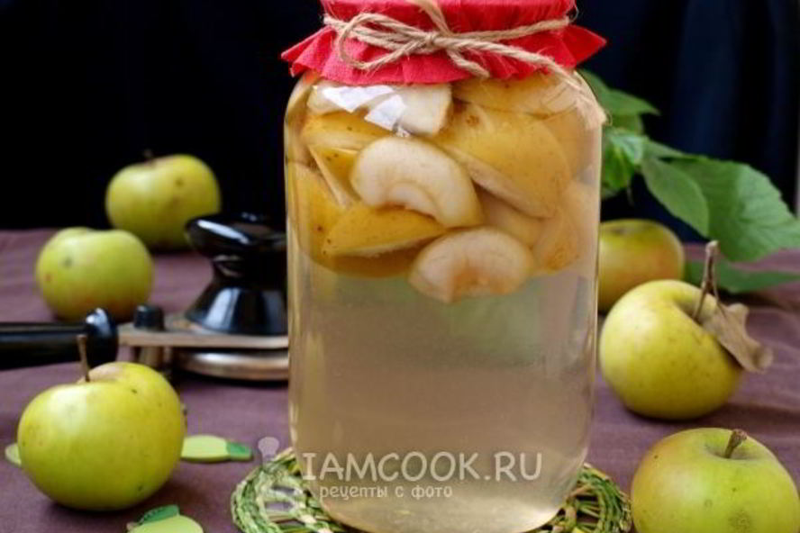 Рецепт компота из яблок на зиму без стерилизации
