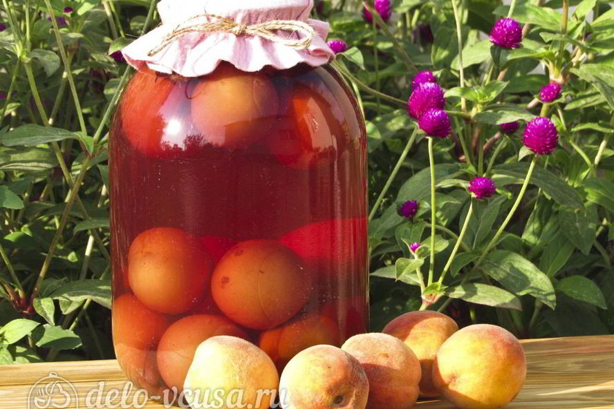 Рецепт персикового компота