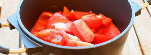 лечо из помидоров и перца с чесноком. Шаг 10