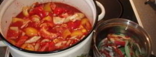 лечо из помидоров и перца. Шаг 5