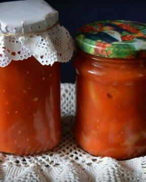 Лечо на зиму с томатной пастой
