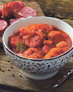 Лечо с колбасой