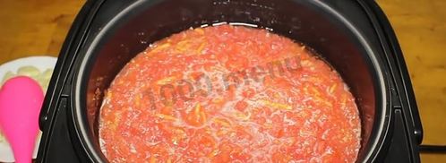 лечо в мультиварке на зиму из помидор и моркови. Шаг 7