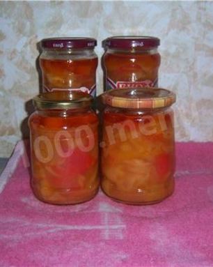 Ленивое лечо с луком перцем и морковью