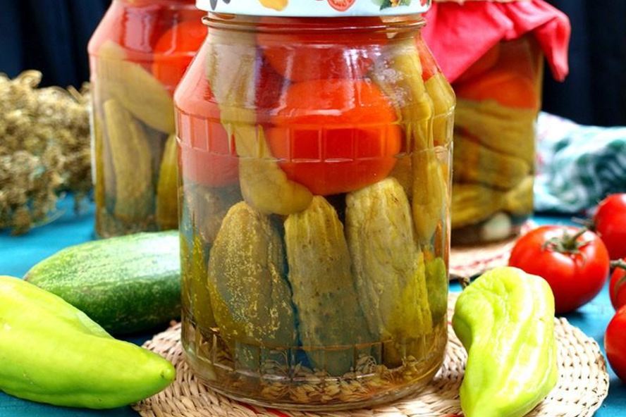 Рецепт ассорти помидоры огурцы маринованные