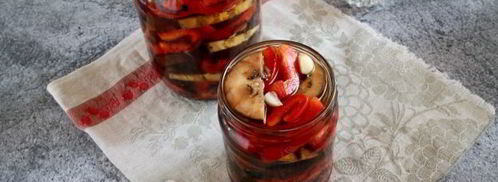 маринованные баклажаны с перцем на зиму. Шаг 11