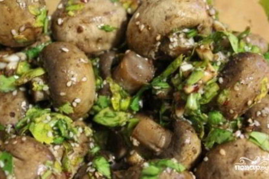 Рецепт маринованных шампиньонов по-корейски
