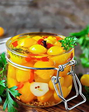Маринованные желтые черри