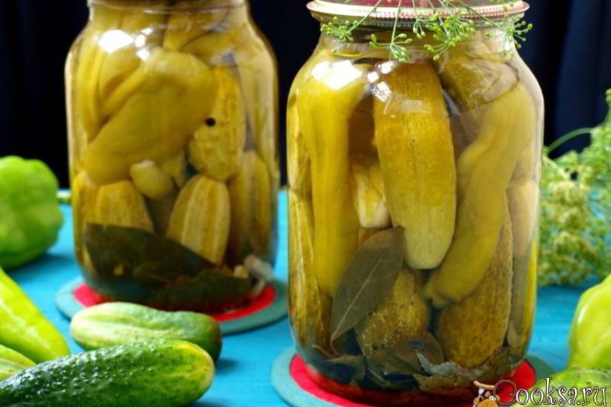 Рецепт огурцов маринованных с болгарским перцем