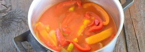 перец в томатном соке на зиму. Шаг 12