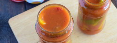 перец в томатном соке на зиму. Шаг 13