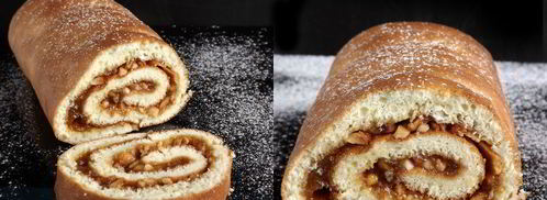 рулет с повидлом и арахисом. Шаг 13