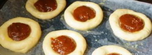 тесто для ватрушек с повидлом. Шаг 7