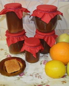 Яблочное повидло с цитрусами