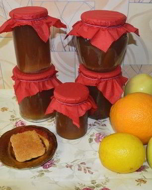Яблочное повидло с цитрусами
