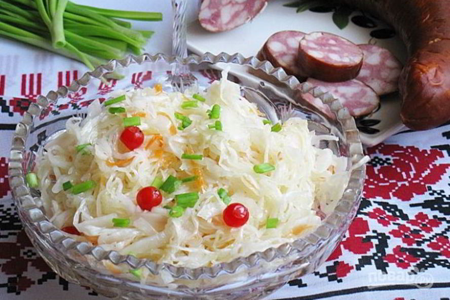 Рецепт малосольной квашеной капусты