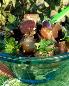 Малосольные баклажаны с чесноком