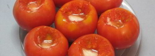 малосольные помидоры с чесноком. Шаг 3