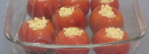 малосольные помидоры с чесноком. Шаг 6