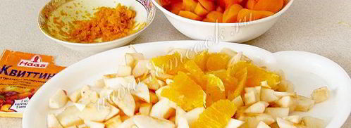 варенье из абрикосов и яблок с апельсином. Шаг 4