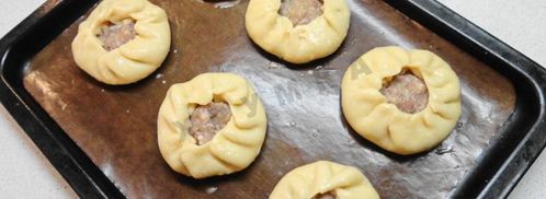 беляши без дрожжей с мясом в духовке. Шаг 16