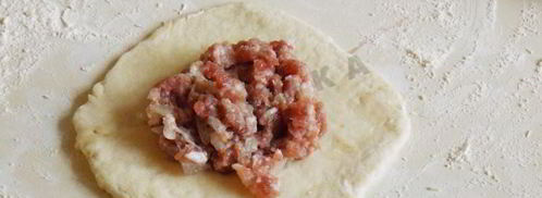 беляши с сухими дрожжами на воде. Шаг 13