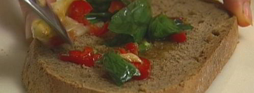 брускетта из цукини со шпинатом. Шаг 10