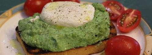 брускетта с фасолью и яйцом пашот. Шаг 17