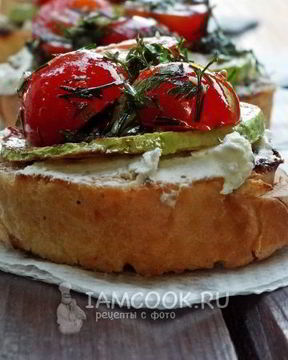 Брускетта с кабачками-гриль