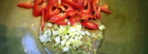 брускетта с кальмарами и чили. Шаг 3