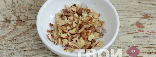 брускетта с козьим сыром и грецкими орехами. Шаг 4