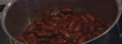 брускетта с красной фасолью и сладким перцем. Шаг 3