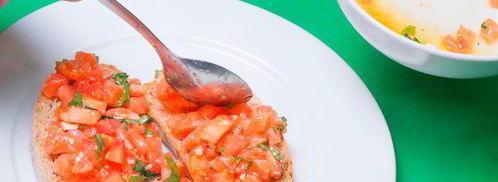 брускетта с лососем и томатами. Шаг 8