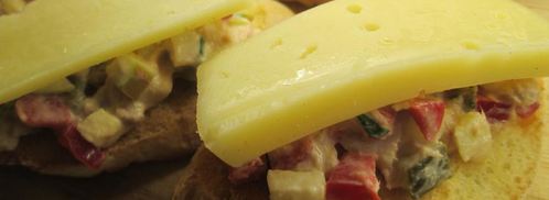 брускетта с овощами и тунцом. Шаг 4