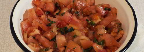 брускетта с помидорами и чесноком. Шаг 8